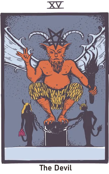악마 타로카드 (The Devil) 그림
